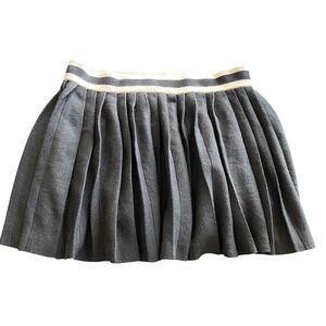 Aerie Black Pleated Mini Skirt NWT Striped Waistband Sweater Knit Womens Large